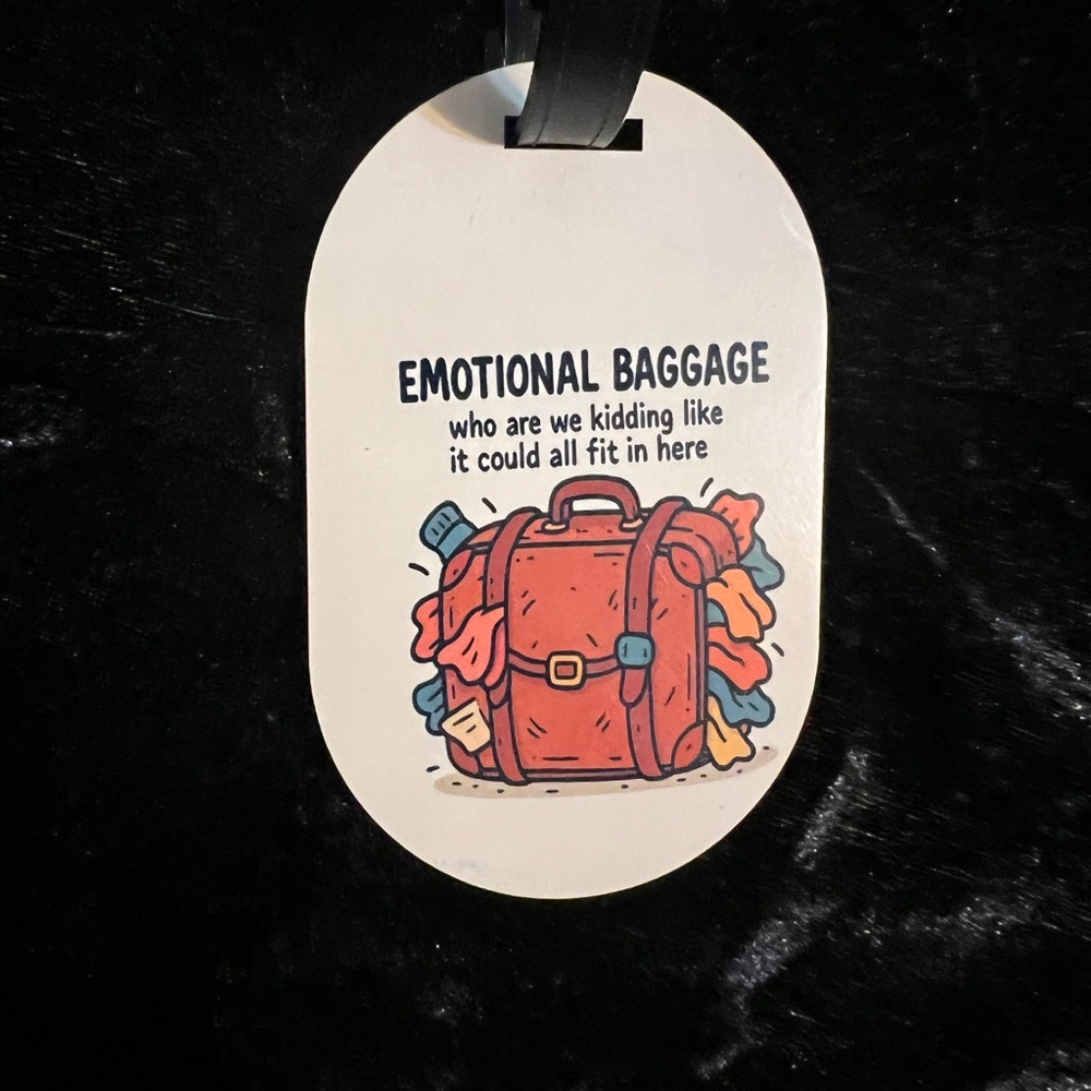 Emotional Baggage Luggage Tag - Red